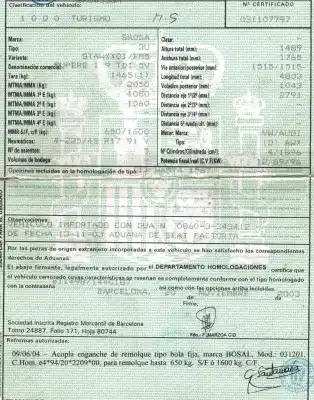 Scrapping Vehicle skoda superb i (3u4) 1.9 tdi of the year 2003 powered awx