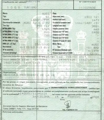 Veículo de Sucata audi a2 (8z) 1.6 fsi do ano 2004 alimentado bad