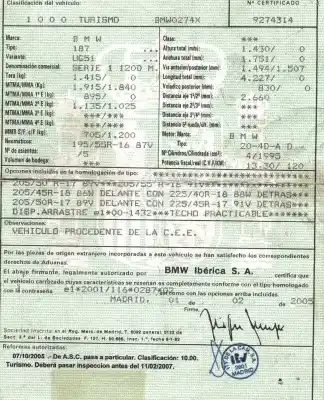Veicolo di demolizione bmw serie 1 berlina (e81/e87) 2.0 16v diesel dell'anno 2005 alimentato 204d4