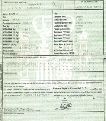 Здавання транспортного засобу renault modus / grand modus (f/jp0_) 1.5 dci (fp0d jp0d) року 2004 потужний k9k j7
