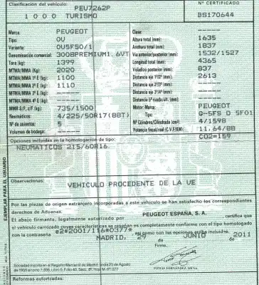 Sloopvoertuig peugeot 3008 monospace (0u_) 1.6 vti van het jaar 2011 aangedreven 5fs