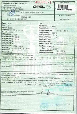 Veículo de Sucata opel corsa d (s07) 1.2 (l08 l68) do ano 2008 alimentado z12xep