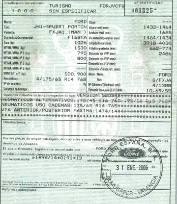 Veículo de Sucata ford fiesta (cbk) 1.4 16v cat do ano 2006 alimentado fxja