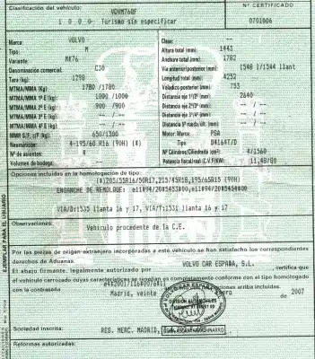 Scrapping Vehicle volvo c30 (533) 1.6 d of the year 2007 powered g8db