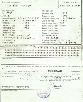 Scrapping Vehicle renault 19 (1989...) 1.7 of the year 1991 powered f3nr746