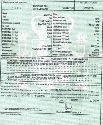 Здавання транспортного засобу mazda cx-7 (er) 2.2 mzr-cd awd (er10a) року 2010 потужний r2