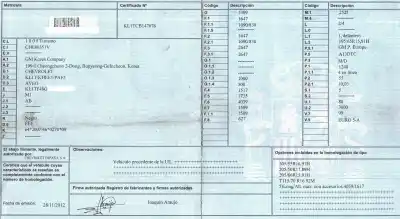 Veículo de Sucata chevrolet aveo 1.3 diesel cat do ano 2012 alimentado a13dtc