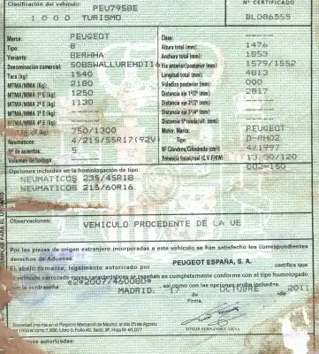 Утилизация автомобиля peugeot 508 sw i (8e_) 2.0 hdi года 2011 питание rh02 Утилизация автомобиля peugeot 508 sw i (8e_) 2.0 hdi года 2011 питание rh02