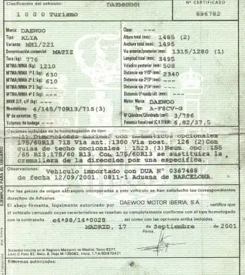 Veículo de Sucata daewoo matiz 0.8 cat do ano 2001 alimentado a-f8cv-g