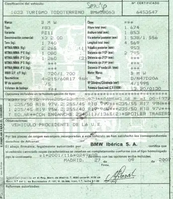 Veículo de Sucata bmw x3 (e83) 2.0 sd do ano 2007 alimentado n47d20a