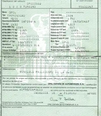 Veicolo di demolizione opel zafira a elegance dell'anno 2000 alimentato x20dtl