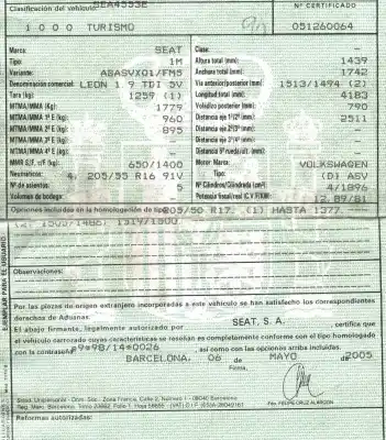 Scrapping Vehicle seat leon (1m1) 1.9 tdi of the year 2005 powered asv