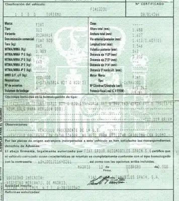 Veicolo di demolizione fiat 500 (312_) 1.2 (312axa1a) dell'anno 2008 alimentato 169a4000