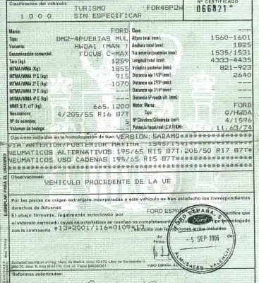 Здавання транспортного засобу ford focus c-max (cap) 1.6 16v cat року 2006 потужний hwda