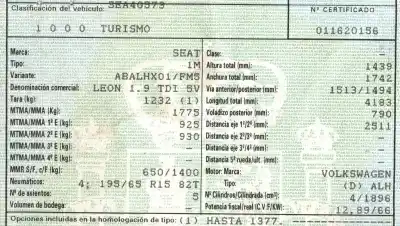 Veículo de Sucata seat leon (1m1) 1.9 tdi do ano 2001 alimentado alh