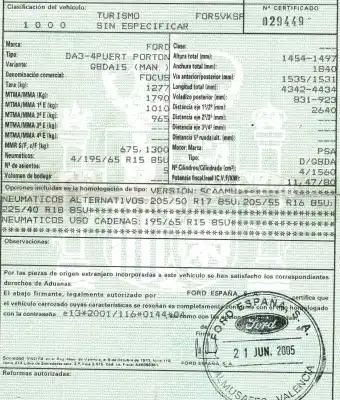 Veículo de Sucata ford focus berlina (cap) 1.6 tdci cat do ano 2005 alimentado g8da