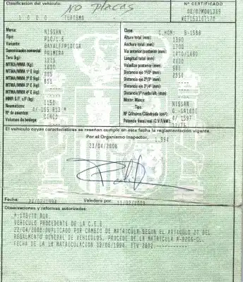 Здавання транспортного засобу nissan primera berl./familiar (p10/w10) 1.6 16v cat року 1994 потужний ga16de