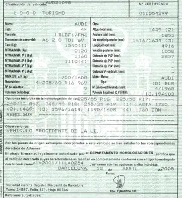 Утилизация автомобиля audi a6 berlina (4f2) 2.0 tdi года 2005 питание blb