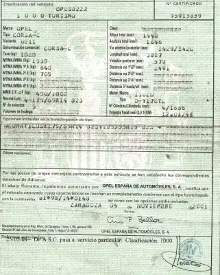 Утилизация автомобиля opel corsa c 1.7 16v di cat (y 17 dtl / lk8) года 2001 питание y17dtl