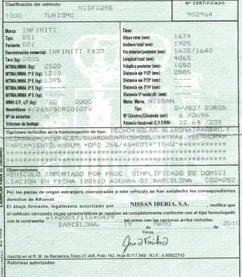 Здавання транспортного засобу infiniti fx 3.7 v6 (320 cv) 3.7 v6 року 2010 потужний vq37