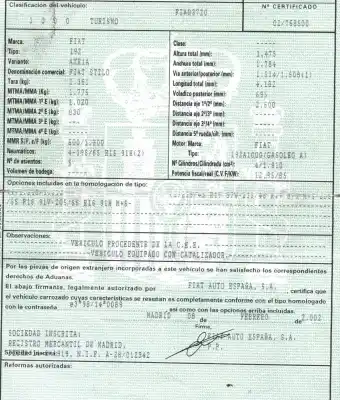 Утилизация автомобиля fiat                                               stilo (192)                                                                                                                                                                                                                                                1.9 jtd cat                                                                                                                                                                                                                                                года 2002 питание 192a1000