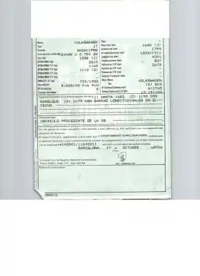 Vehicul casat volkswagen touran (1t1, 1t2) 2.0 tdi 16v al anului 2006 alimentat bkd