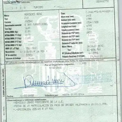 Veículo de Sucata mercedes-benz clase e (w210) e 300 turbo-d (210.025) do ano 2002 alimentado 606962