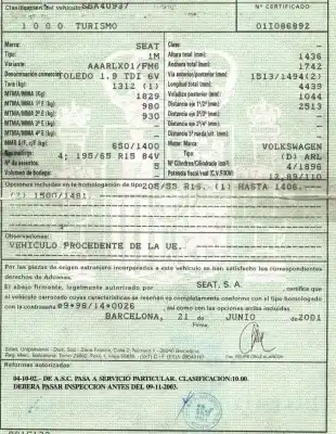 Здавання транспортного засобу seat toledo ii (1m2) 1.9 tdi року 2001 потужний arl