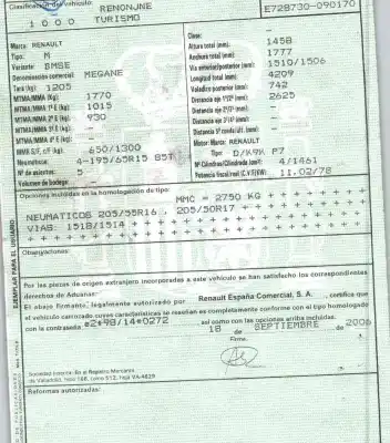 Scrapping Vehicle renault megane ii (bm0/1_, cm0/1_) 1.5 dci (bm1e, cm1e) of the year 2007 powered k9kp732