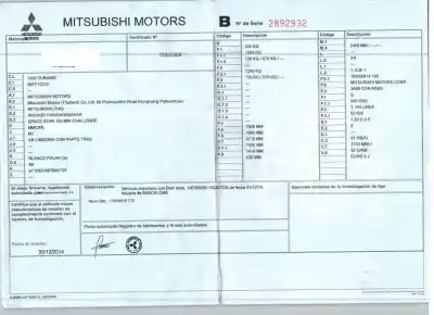 Утилизация автомобиля mitsubishi                                         mirage / space star vi fastback (a0_a)                                                                                                                                                                                                                     1.0 (a05a) года 2014 питание 3a90