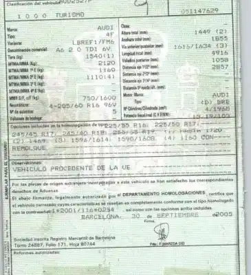 Здавання транспортного засобу audi a6 c6 (4f2) 2.0 tdi року 2005 потужний bre
