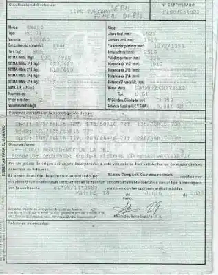 Veículo de Sucata smart coupe 0.8 cdi cat do ano 2003 alimentado d 61