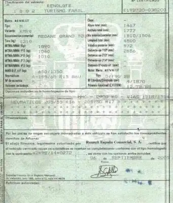Утилизация автомобиля renault megane ii ranchera familiar (km0/1_) 1.9 dci (kmrg, km1g, km0g, km2c) года 2005 питание f9q b8