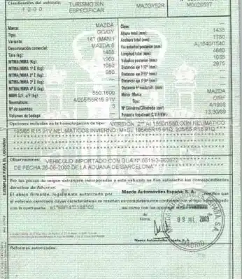 Утилизация автомобиля mazda 6 hatchback (gg) 2.0 di (gg14) года 2003 питание rf