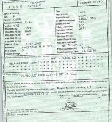 Veículo de Sucata renault clio ii (bb_, cb_) 1.5 dci (b/cb08) do ano 2005 alimentado k9kb702