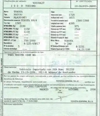 Утилизация автомобиля toyota rav 4 iii (_a3_) 2.2 d 4wd (ala30_) года 2006 питание 2ad