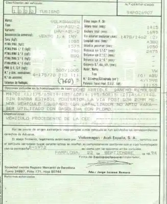 Veículo de Sucata volkswagen vento (1h2) 1.6 do ano 1996 alimentado abu