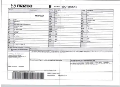 Veículo de Sucata mazda 3 sedán (bm_, bn_) 2.0 do ano 2016 alimentado pe