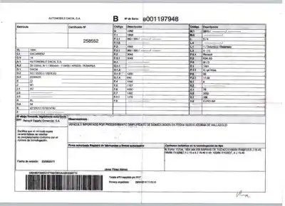 Утилизация автомобиля dacia dokker monospace (ke_) 1.5 dci (keaj, keah) года 2016 питание k9ke626