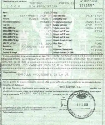 Vehicul casat ford mondeo iii (b5y) 2.0 16v tddi / tdci al anului 2006 alimentat hjbc