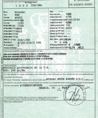 Sloopvoertuig hyundai i30 (fd) 1.4 van het jaar 2010 aangedreven g4fa