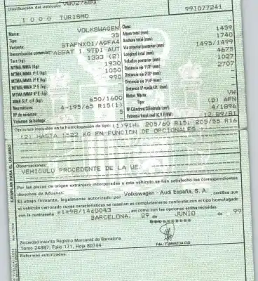 Утилизация автомобиля vw                                                   года 1999 питание afn