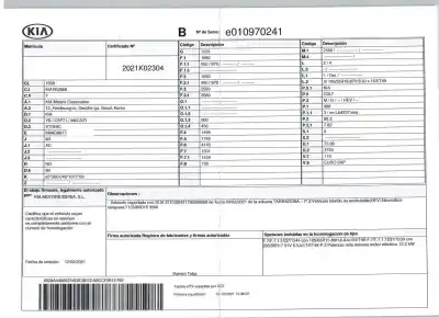 Scrapping Vehicle kia stonic (yb) 1.0 t-gdi of the year 2021 powered g3lf