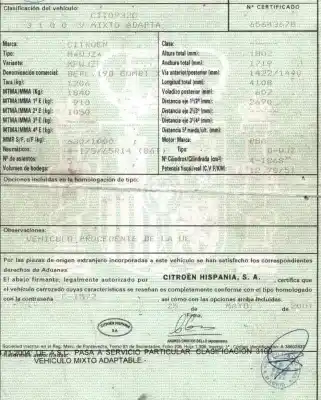 Утилизация автомобиля citroen berlingo / berlingo first monospace (mf_, gjk_, gfk_) 1.9 d (mfwjz) года 2001 питание wjz
