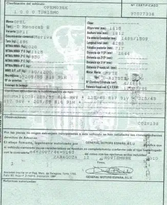 Утилизация автомобиля opel meriva b monospace (s10) 1.7 cdti (75) года 2010 питание a17dts
