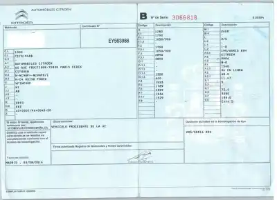 Scrapping Vehicle citroen c4 ii (nc_) 1.6 hdi 90 of the year 2014 powered 9h06