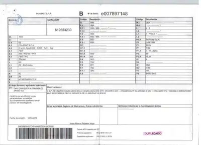 Утилизация автомобиля fiat tipo ranchera familiar (356_, 357_) 1.4 (356wxf1b) года 2019 питание 940b7000