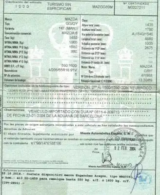 Утилизация автомобиля mazda 6 hatchback (gg) 2.0 di (gg14) года 2004 питание rf