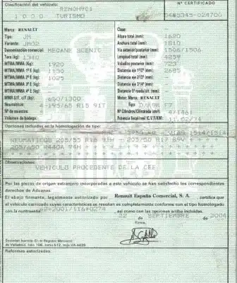 Здавання транспортного засобу renault scénic ii (jm0/1_) 1.5 dci (jm02, jm13) року 2004 потужний k9kf728