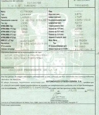Veículo de Sucata citroen c4 coupé (la_) 1.6 hdi do ano 2006 alimentado 9hx